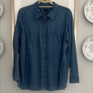 Talbots Classic Blue Denim Shirt